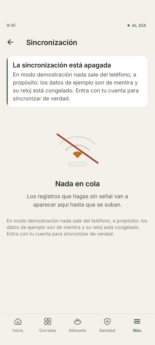 Kamponovo — la cola de sincronización